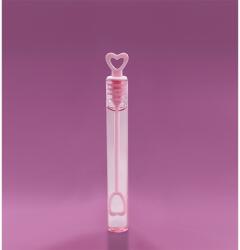 PartyDeco Sticlă cu baloane de săpun pentru nuntă închidere cu inimioară roz