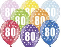 PartyDeco BALON CU NUMĂRUL 80 ANIVERSAR