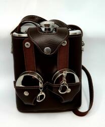  Flaska szett tokban összecsukható pohárral - stílusos ajándék