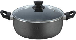 Zilan Cratita din aluminiu ZILAN ZLN-2003, 28cm, 6L, cu capac sticla termorezistenta si interior neaderent (ZLN2003)