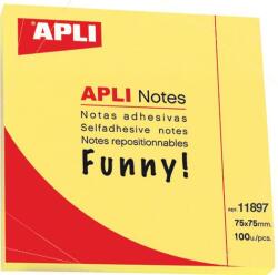 Apli Notite adezive Apli, 75x75mm, 100 file, galben - Pret/buc (AL011897)