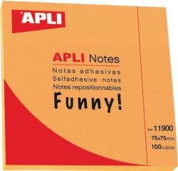 Apli Notite adezive Apli, 75x75mm, 100 file, orange - Pret/buc (AL011896)