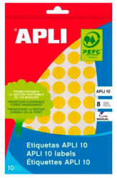 APLI Etichete autoadezive Apli, galben, 19 mm, 320 etichete/blister (AL02742)