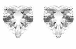 Preciosa Cercei albi din argint în formă de inimă și zirconiu cubic Preciosa Cher 5237 00