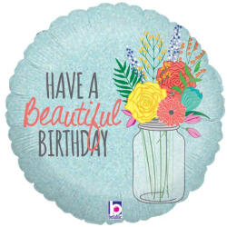 betallic Balon folie rotund Have a Beautiful Birthday 46 cm