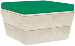 vidaXL Pernă pentru taburet din paleți, verde, material textil (315081)