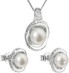 Pavona Set din argint cu perlă de râu 29026.1 cu zirconii albe