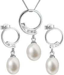 Pavona Set din argint cu perlă albă și zirconii 29030.1