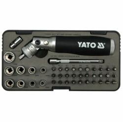 TOYA Комплект битове, вложки и тресчотна отвертка yato, 42 части (euro yt 2806)