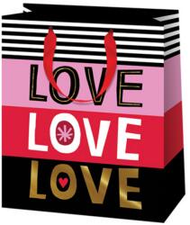 Cardex Sávos Love nagy méretű exkluzív ajándéktáska 27x14x33cm (34595) - innotechshop