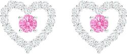 Preciosa Cercei din argint în formă de inimă cu zirconiu cubic Preciosa First Love 5303 69, roz