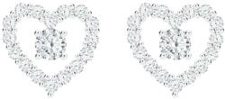 Preciosa Cercei din argint în formă de inimă cu zirconiu cubic Preciosa First Love 5303 00, alb