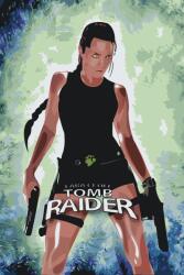  Festés számok szerint - Lara Croft - Tomb Raider Méret: 40x60cm, Keretezés: Keret nélkül (csak a vászon)