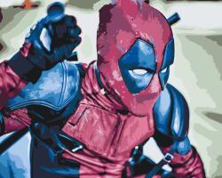 Festés számok szerint - Deadpool Méret: 40x50cm, Keretezés: Keret nélkül (csak a vászon)