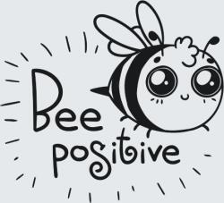 Festés számok szerint - Bee Positive Méret: 50x50cm, Keretezés: Keret nélkül (csak a vászon)