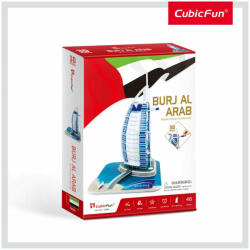 CubicFun Puzzle 3d Burj Al Arab (nivel Mediu 46 Piese) - Cubicfun (cuc065h)