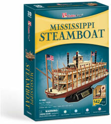 CubicFun Puzzle 3d Nava Mississippi Steamboat Usa 142 Piese - Cubicfun (cut4026h)