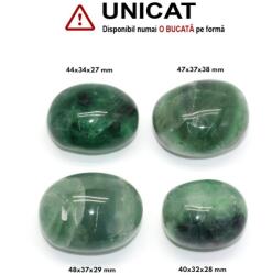 Palm Stone Fluorit Verde Natural - 40-48 x 21-37 x 27-38 mm - ( XXL )