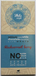 Health Market - White delight fehércsokoládé egész feketeribizlivel, édesítőszerrel 80g