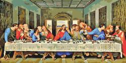 Festés számok szerint - Leonardo da Vinci: Az utolsó vacsora Méret: 40x80cm, Keretezés: Keret nélkül (csak a vászon)