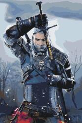  Festés számok szerint - Witcher Méret: 40x60cm, Keretezés: Keret nélkül (csak a vászon)