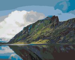 Festés számok szerint - Hegyi tó, fjord Méret: 40x50cm, Keretezés: Keret nélkül (csak a vászon)