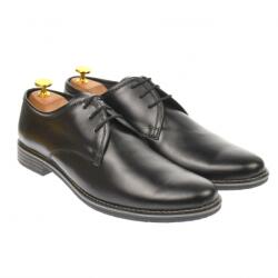 Rovi Design Pantofi barbati, casual, din piele naturala box, negru - P80NBOX - ciucaleti