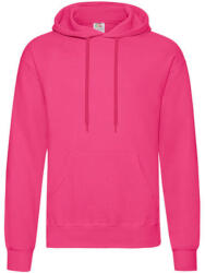 Fruit of the Loom Férfi Pulóver Kapucnis Hosszú ujjú Fruit of the Loom Classisc Hooded Sweat - S, Fuchsia
