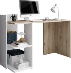 WIPMEB Masa PC, birou, stejar artisan alb mat, 120x87, 5x51, 6 cm, PACOS PC 01, mobHAUS