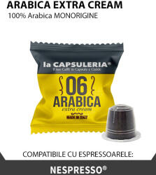 La Capsuleria Cafea Cremoso 100% Arabica Monorigine, 10 capsule compatiblie Nespresso, La Capsuleria (CN06)