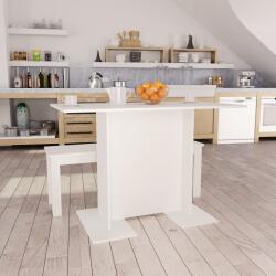 vidaXL Masă de bucătărie, alb, 110x60x75 cm, PAL (800243)