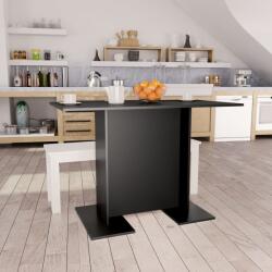 vidaXL Masă de bucătărie, negru, 110x60x75 cm, PAL (800244)
