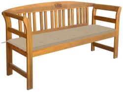 vidaXL Bancă de grădină cu pernă, 157 cm, lemn masiv de acacia (3064269) - comfy