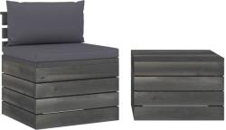 vidaXL Set mobilier grădină din paleți cu perne, 2 piese, lemn de pin (3061659) - comfy