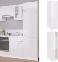 vidaXL Dulap pentru frigider, alb extralucios, 60x57x207 cm, PAL (802543)