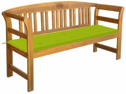 vidaXL Bancă de grădină cu pernă, 157 cm, lemn masiv de acacia (3064277) - comfy
