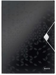 Leitz Gumis mappa, PP, A4, LEITZ Wow , fekete (E45990095)