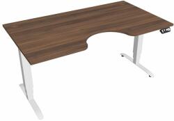 Hobis Motion Ergo elektromosan állítható magasságú íróasztal - 3M szegmensű, memória vezérléssel Szélesség: 160 cm, Szerkezet színe: fehér RAL 9016, Asztallap színe: diófa