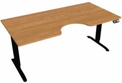 Hobis Motion Ergo elektromosan állítható magasságú íróasztal - 2M szegmensű, memória vezérléssel Szélesség: 180 cm, Szerkezet színe: fekete RAL 9005, Asztallap színe: égerfa