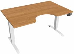 Hobis Motion Ergo elektromosan állítható magasságú íróasztal - 3M szegmensű, memória vezérléssel Szélesség: 140 cm, Szerkezet színe: fehér RAL 9016, Asztallap színe: égerfa