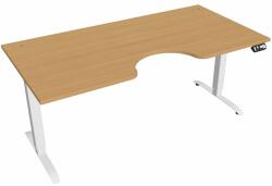 Hobis Motion Ergo elektromosan állítható magasságú íróasztal - 2M szegmensű, memória vezérléssel Szélesség: 180 cm, Szerkezet színe: fehér RAL 9016, Asztallap színe: bükkfa
