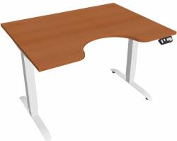 Hobis Motion Ergo elektromosan állítható magasságú íróasztal - 2M szegmensű, memória vezérléssel Szélesség: 120 cm, Szerkezet színe: fehér RAL 9016, Asztallap színe: cseresznye