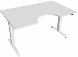 Hobis Motion Ergo elektromosan állítható magasságú íróasztal - 2 szegmensű, standard vezérléssel Szélesség: 140 cm, Szerkezet színe: fehér RAL 9016, Asztallap színe: fehér