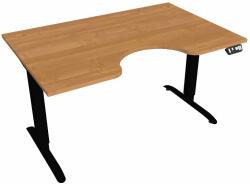 Hobis Motion Ergo elektromosan állítható magasságú íróasztal - 2M szegmensű, memória vezérléssel Szélesség: 140 cm, Szerkezet színe: fekete RAL 9005, Asztallap színe: égerfa