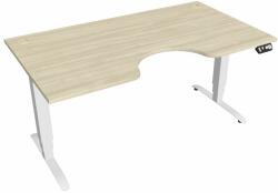 Hobis Motion Ergo elektromosan állítható magasságú íróasztal - 3M szegmensű, memória vezérléssel Szélesség: 160 cm, Szerkezet színe: fehér RAL 9016, Asztallap színe: akác