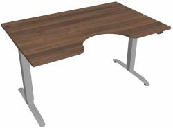 Hobis Motion Ergo elektromosan állítható magasságú íróasztal - 2 szegmensű, standard vezérléssel Szélesség: 140 cm, Szerkezet színe: szürke RAL 9006, Asztallap színe: diófa