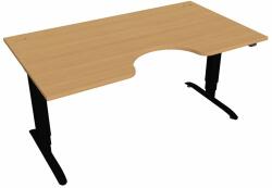 Hobis Motion Ergo elektromosan állítható magasságú íróasztal - 3 szegmensű, standard vezérléssel Szélesség: 160 cm, Szerkezet színe: fekete RAL 9005, Asztallap színe: bükkfa