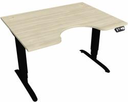 Hobis Motion Ergo elektromosan állítható magasságú íróasztal - 3M szegmensű, memória vezérléssel Szélesség: 120 cm, Szerkezet színe: fekete RAL 9005, Asztallap színe: akác