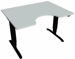 Hobis Motion Ergo elektromosan állítható magasságú íróasztal - 3 szegmensű, standard vezérléssel Szélesség: 120 cm, Szerkezet színe: fekete RAL 9005, Asztallap színe: szürke