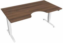 Hobis Motion Ergo elektromosan állítható magasságú íróasztal - 3 szegmensű, standard vezérléssel Szélesség: 160 cm, Szerkezet színe: fehér RAL 9016, Asztallap színe: diófa